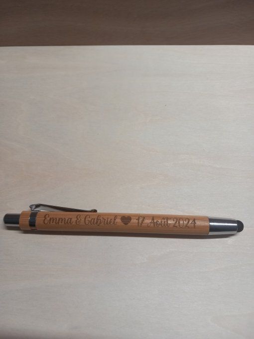 Gravure sur stylo - Bamboo